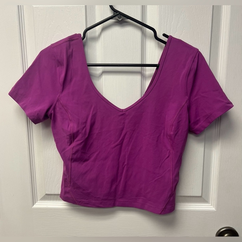 lululemon athletica Women's Scoop Neck Top in Magenta - Picture 2 of 4